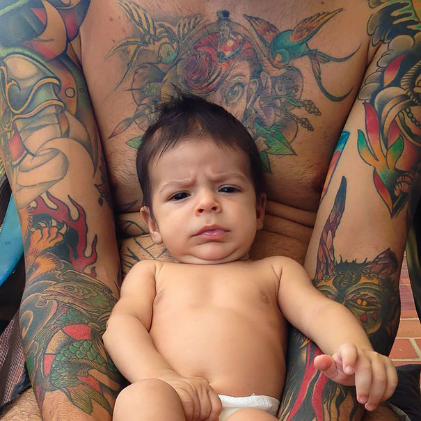 Reprodução/Facebook Tattooed Parents Reprodução/Facebook Tattooed Parents