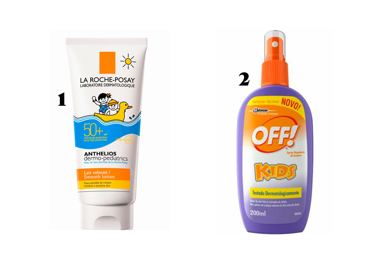 Protetor solar e repelentes