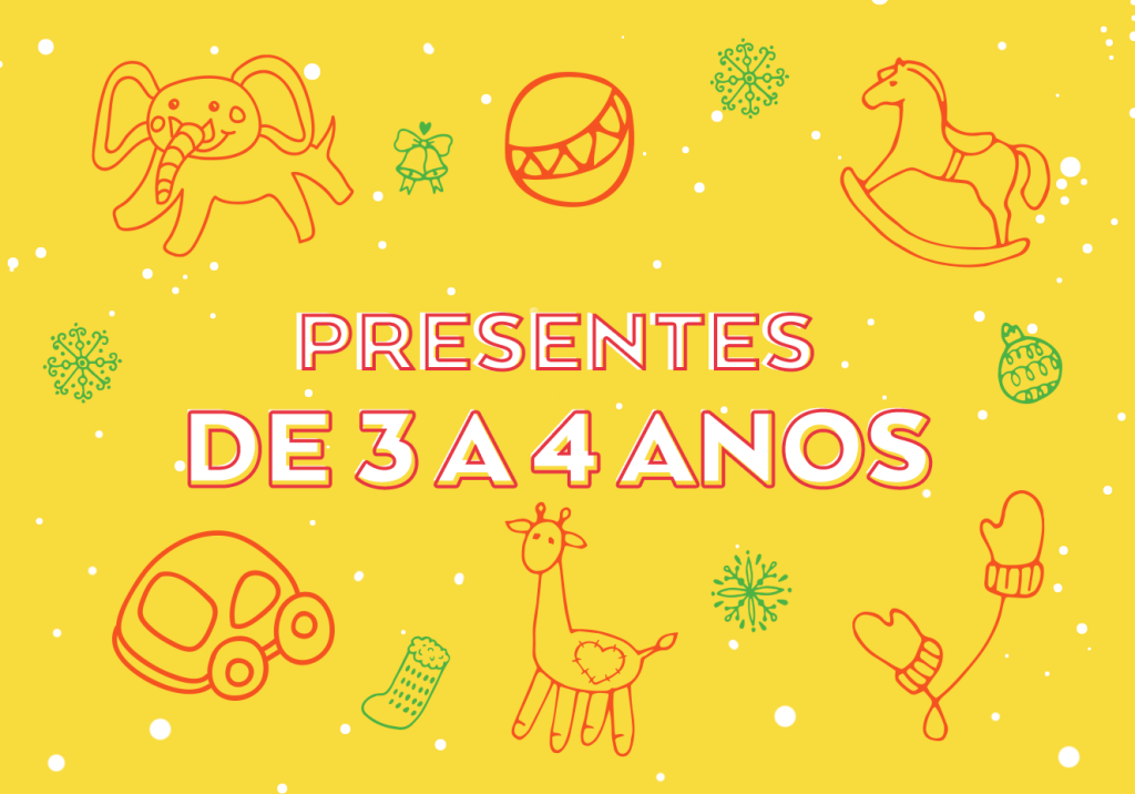Presentes de Natal para crianças de 3 a 4 anos
