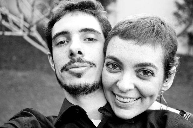 Aline e o marido depois do tratamento.
