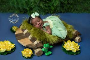 Ensaio newborn inspirado em princesas da Disney