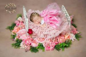 Ensaio newborn inspirado em princesas da Disney