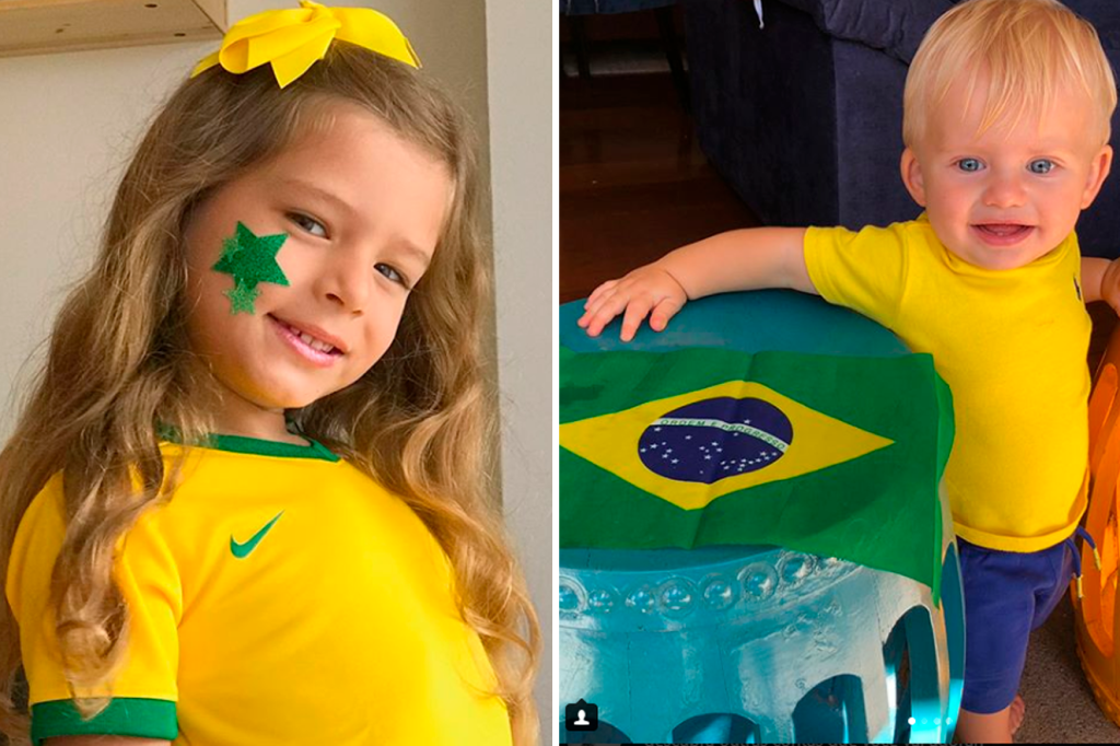 Torcedores mirins: veja os filhos de famosos em clima de Copa do Mundo