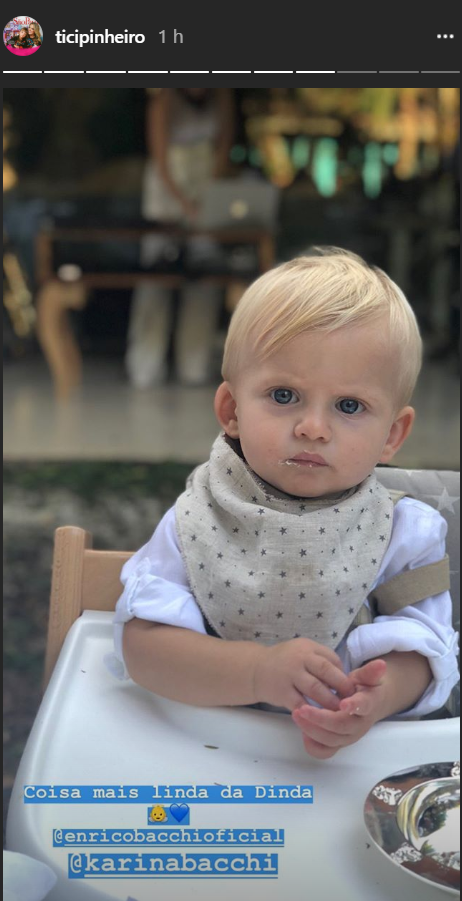 Enrico, filho de Karina Bacchi, celebra 11 meses e é batizado em São Paulo