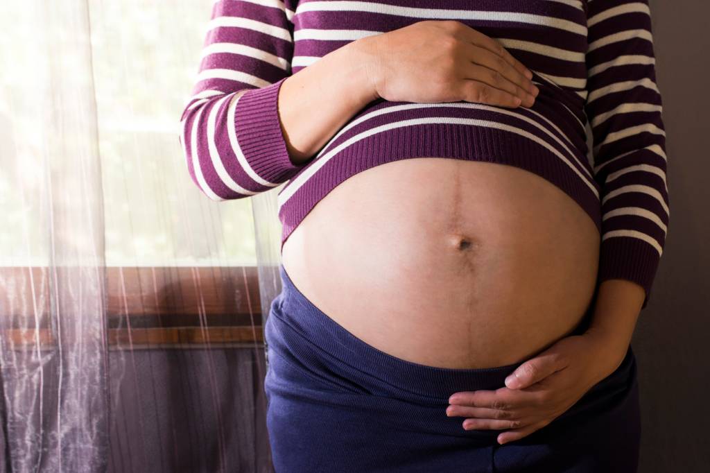 Linha nigra em barriga de grávida