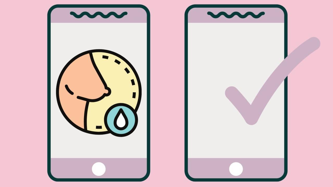 Ilustração de celulares e amamentação