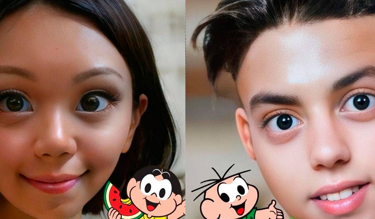 Magali e Cascão humanizados