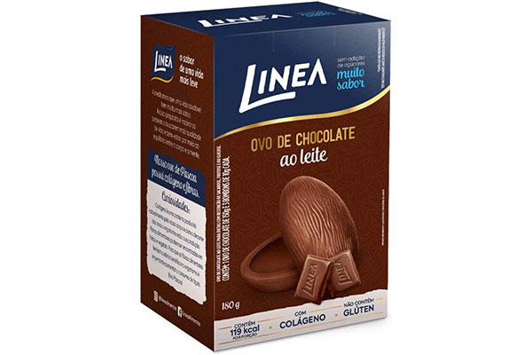 caixa de papel com a imagem de um ovo de chocolate