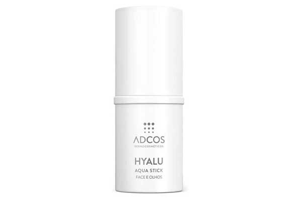 Hyalu-Aqua-Stick-Adcos frasco branco e arredondado com tampa