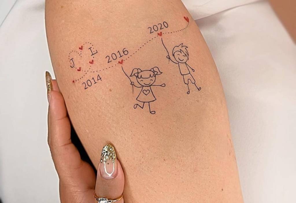12 inspirações de tatuagem para quem tem um casal de filhos