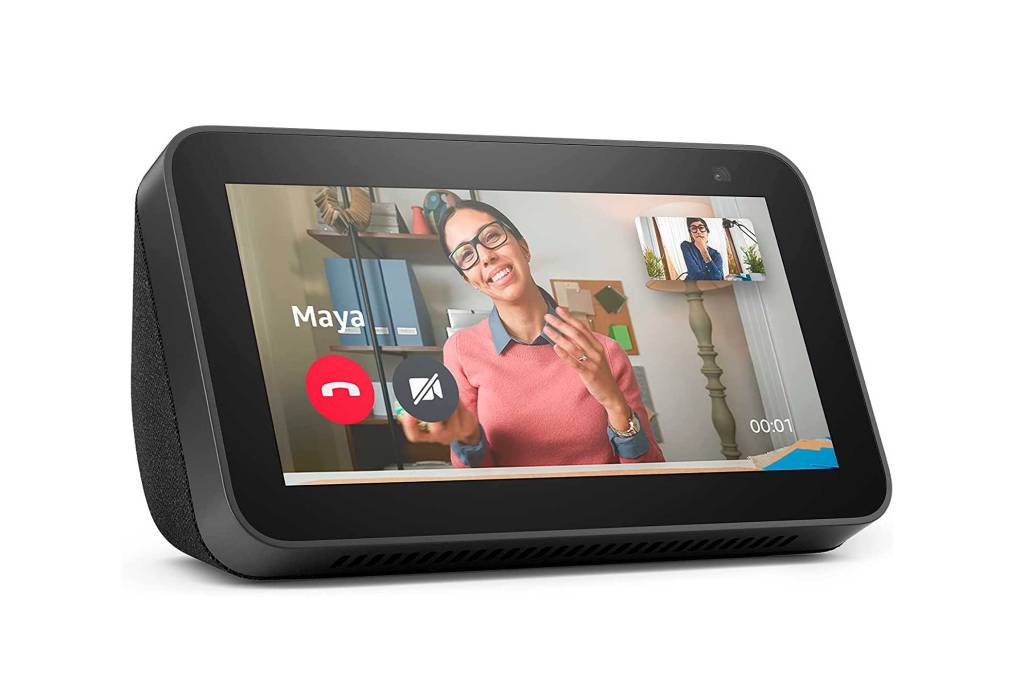 echo-show-5 Echo Show da Amazon, retangular, com tela.