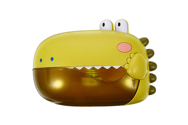 Máquina de fazer bolhas de sabão em formato de cabeça de dinossauro